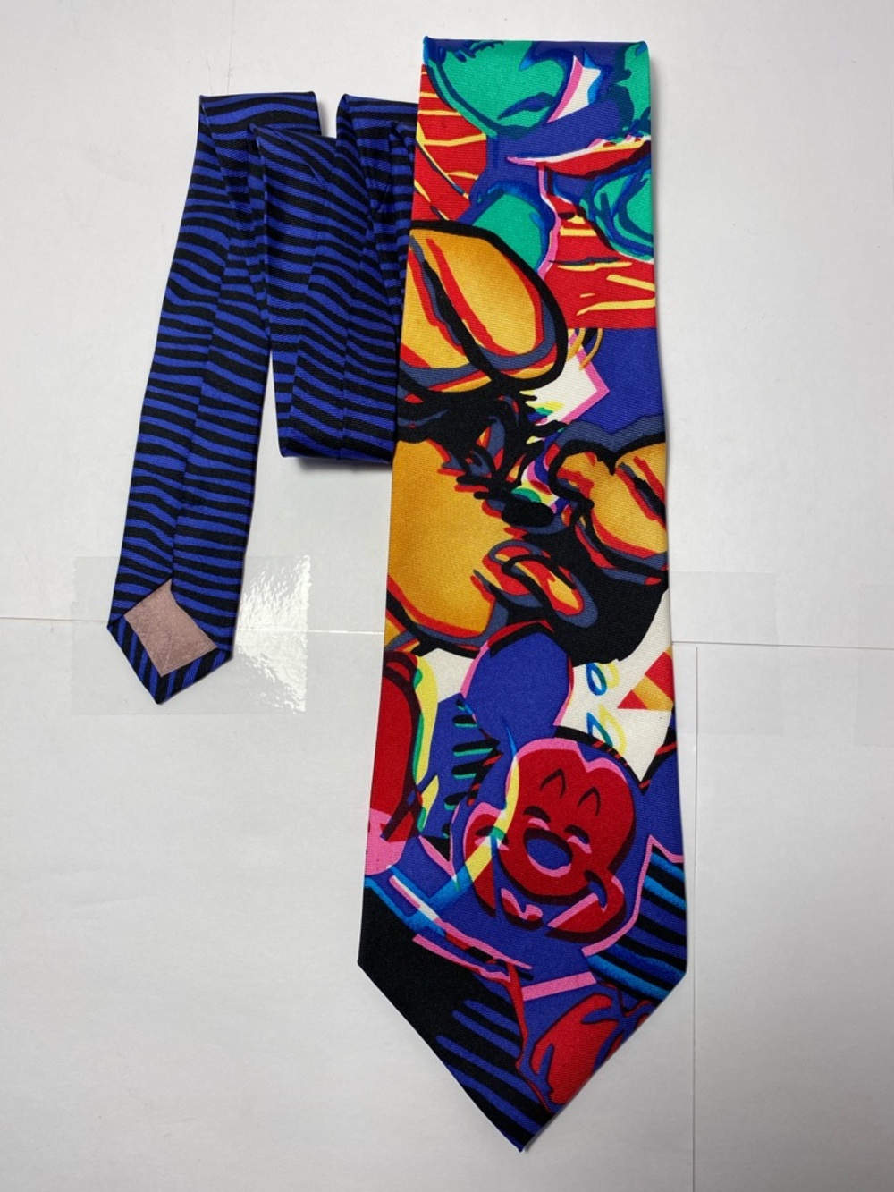Mickey & Co. Balancine Inc 100% Silk Tie Mickey Mouse Pop Art Abstract Disney